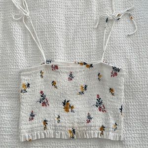Lottie Moss floral crop top